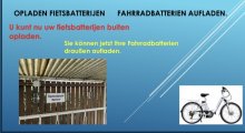 Ladeport bei dem Fahrradunterstand